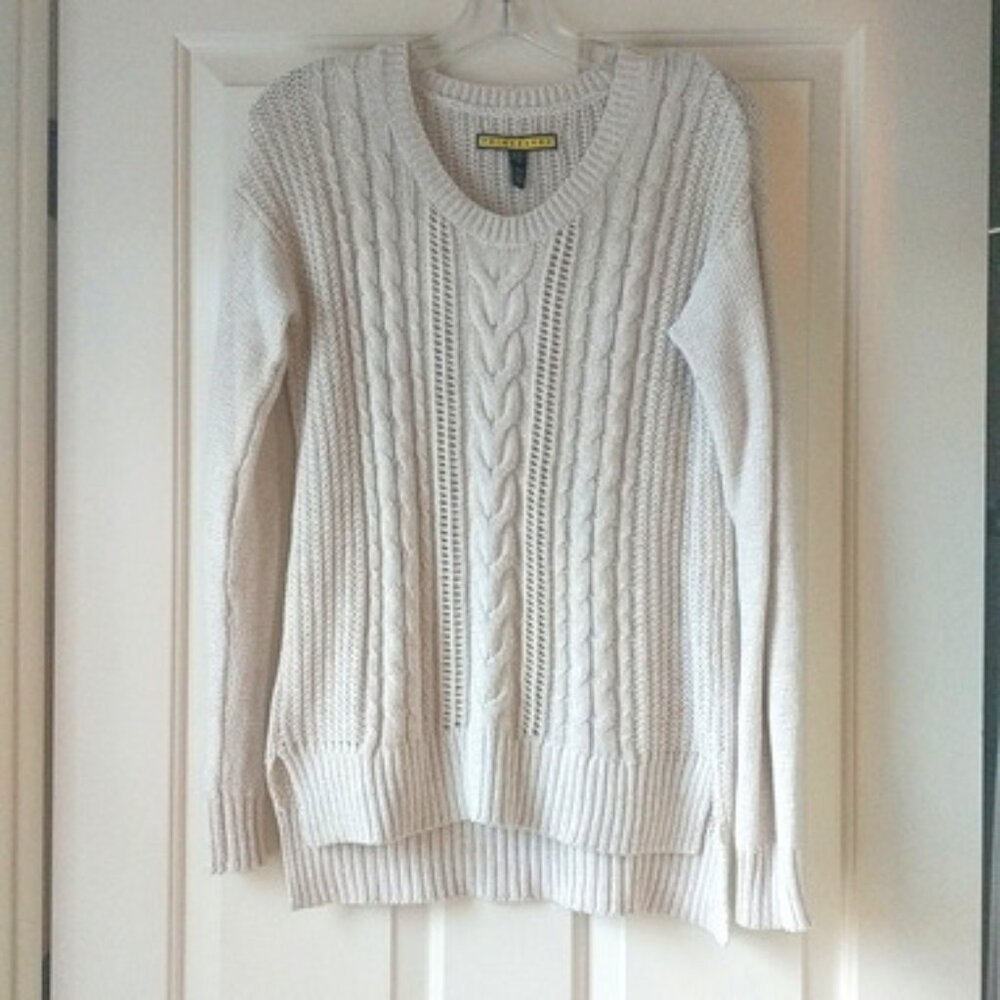 Prince and Fox cable knit crew neck sweater size medium